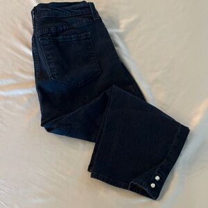 NYDJ Dark Blue Cropped Ankle Jeans
